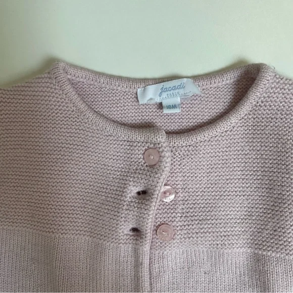 ***$8 BUNDLE*** Jacadi Pink Knit Cardigan - Picture 2 of 3